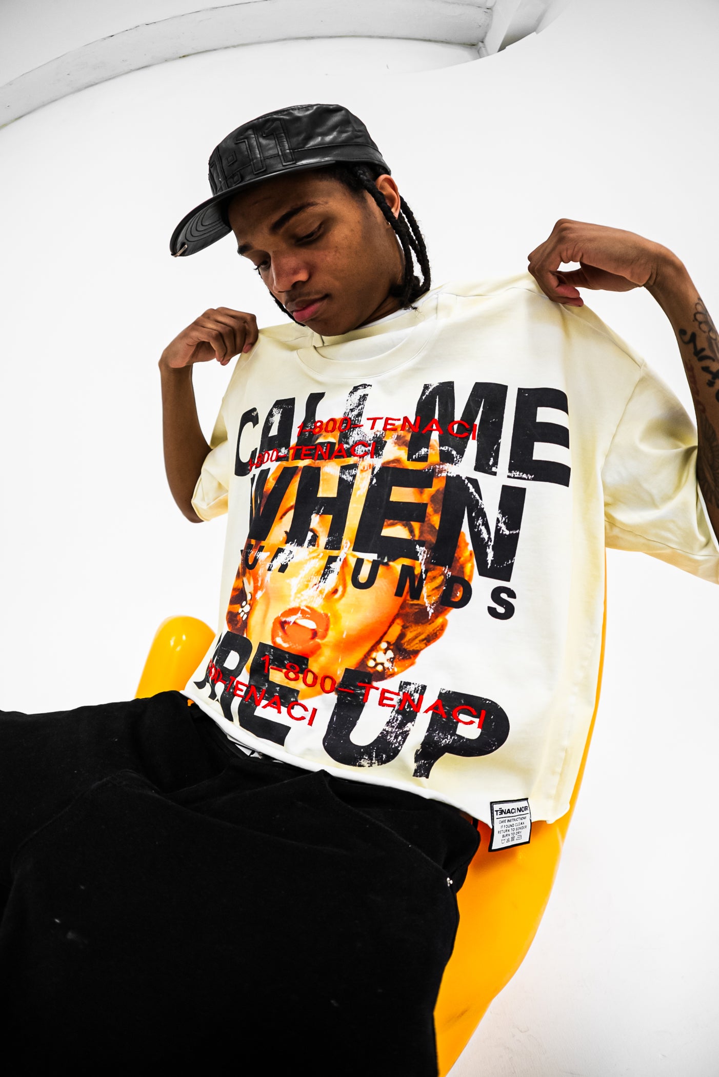 Grunge Double-Neck Crop Tee