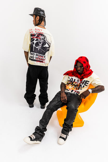 Grunge Double-Neck Crop Tee