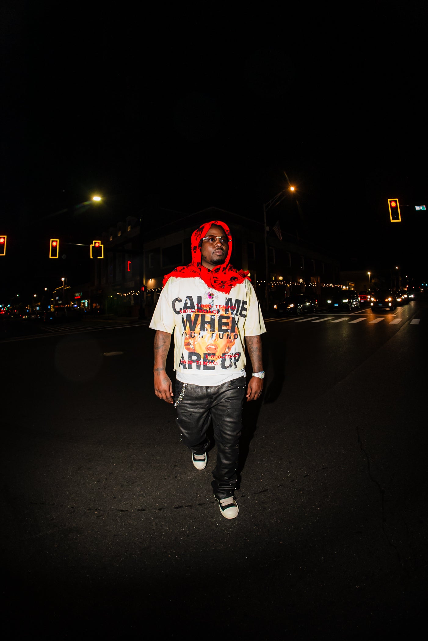 Grunge Double-Neck Crop Tee