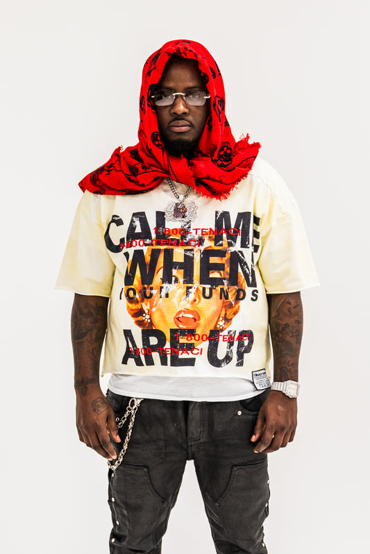 Grunge Double-Neck Crop Tee