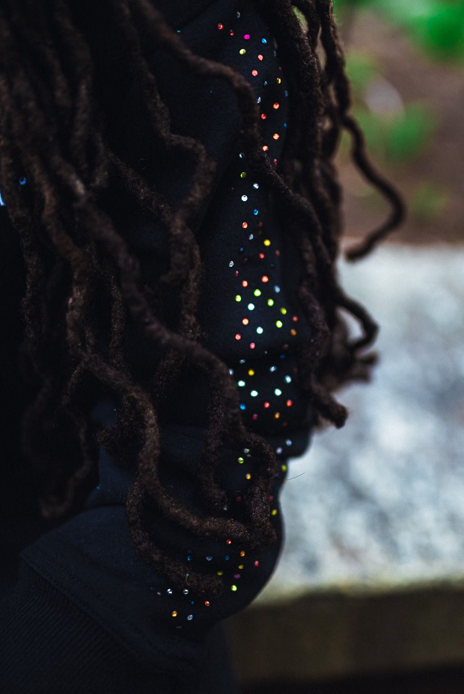 TENACI NOIR "MIDNIGHT CONFETTI" HOODIE